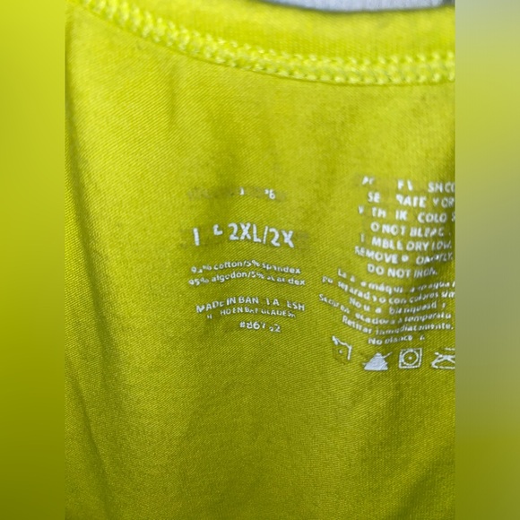Womens 2X Lime Green Tank Top - Picture 3 of 3